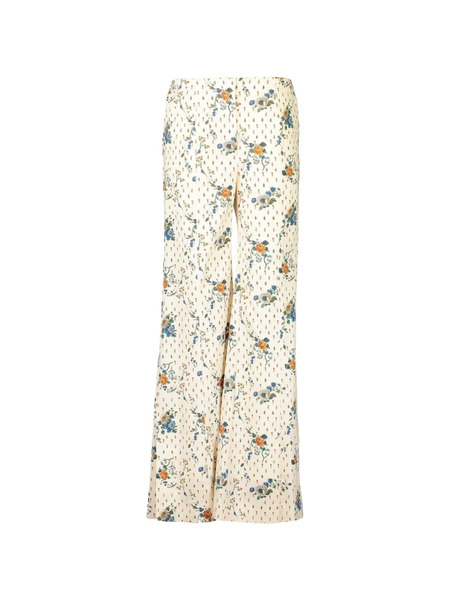  Borgo De Nor Floral Twill Trousers - Neutrals 