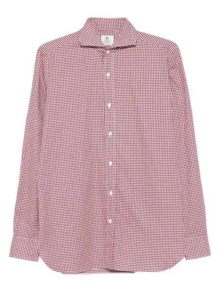  Borrelli Gingham-check Shirt - Red 