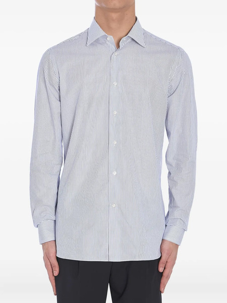  Borriello Napoli Striped Button-fastening Shirt - White 