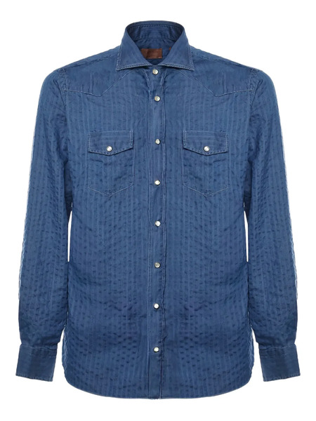  Borriello Napoli Striped Shirt - Blue 
