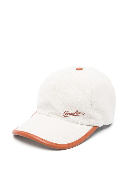  Borsalino Logo-embroidered Baseball Cap - Neutrals 