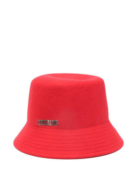  Borsalino Logo-plaque Bucket Hat - Red 