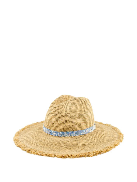  Borsalino Rafia Crochet Hat - Neutrals 