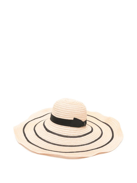  Borsalino Striped Ribbon Hat - Neutrals 
