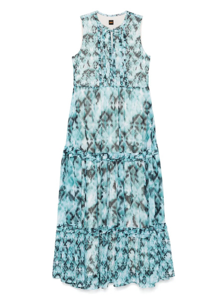 Boss Abstract-pattern Maxi Dress - Blue 