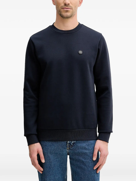  Boss Appliqué Crew-neck Sweatshirt - Blue 