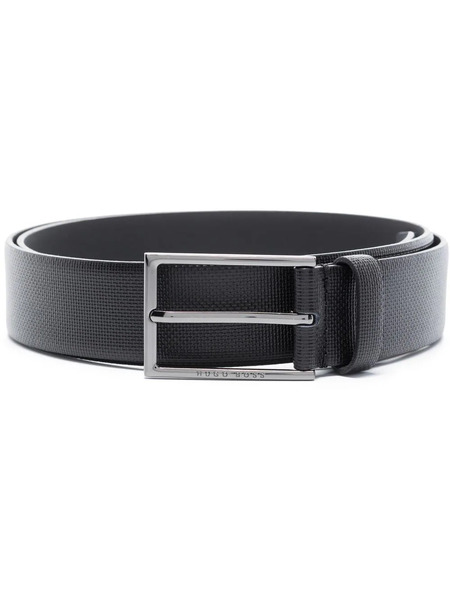  Boss Buckle-fastening Leather Belt - Black 