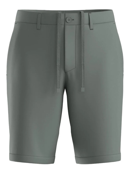  Boss Button-closure Shorts - Green 