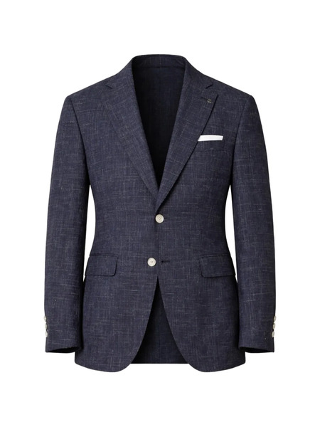  Boss Button Single-breasted Blazer - Blue 