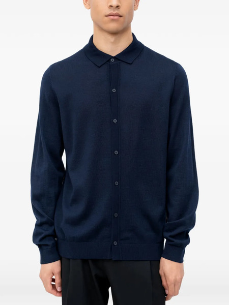  Boss Buttoned Collared Cardigan - Blue 