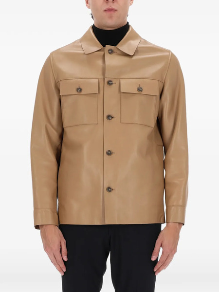  Boss Buttoned Pocket Shirt Jacket - Neutrals 
