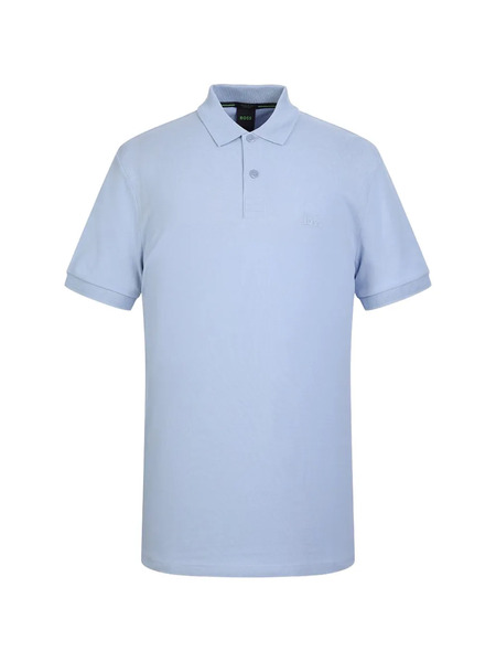  Boss Buttoned Short-sleeve Polo Shirt - Blue 