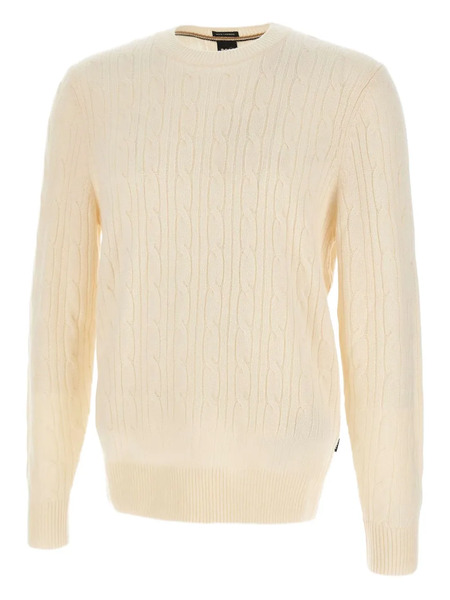  Boss Cable-knit Crew-neck Sweater - Neutrals 