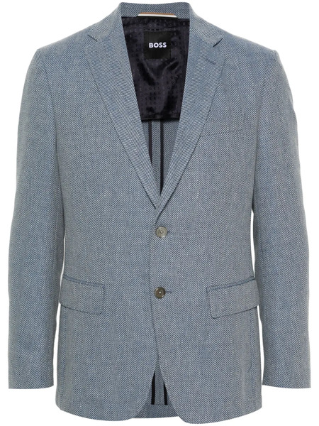  Boss Chevron-pattern Blazer - Blue 