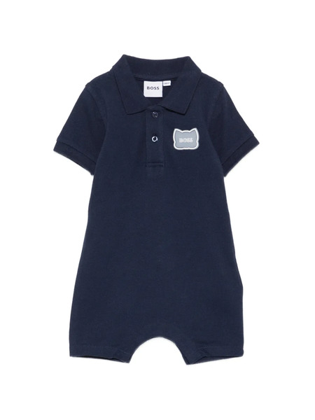  Boss Cotton Polo Romper - Blue 