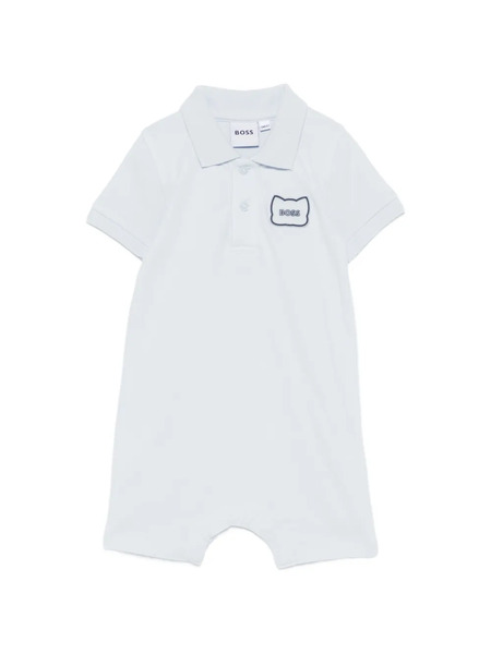  Boss Cotton Polo Romper - Blue 