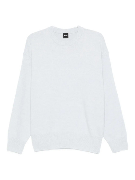 Boss Crew-neck Wool Sweater - White 