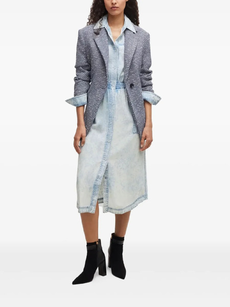  Boss Denim Shirt Dress - Blue 