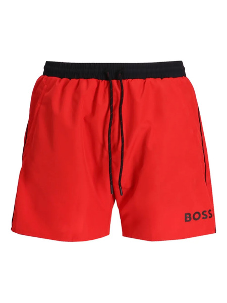  Boss Drawstring Swim Shorts - Red 