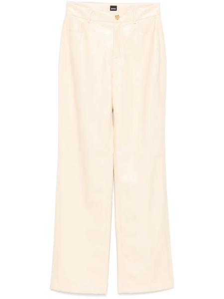 Boss Faux-leather Trousers - Neutrals 