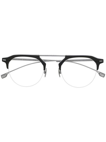  Boss Geometric-frame Glasses - Silver 