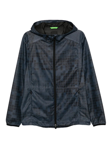  Boss Geometric-print Jacket - Blue 