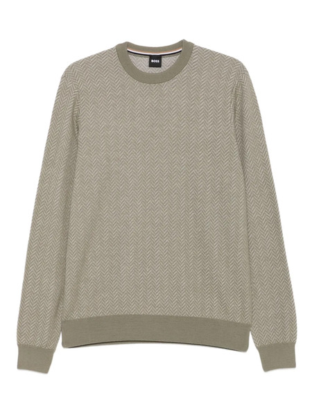  Boss Herringbone-pattern Sweater - Brown 