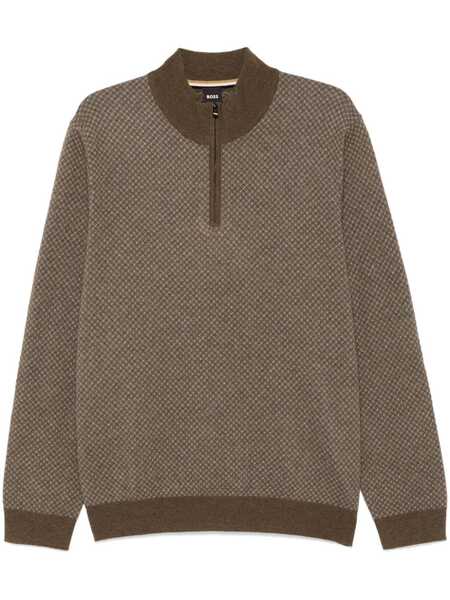  Boss Intarsia-knit Sweater - Brown 