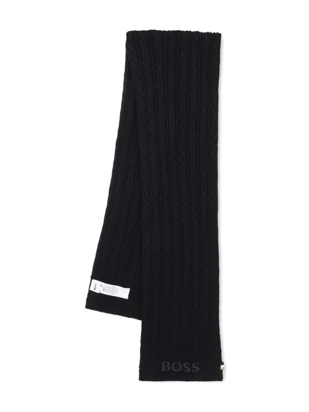  Boss Kidswear Cable-knit Scarf - Black 