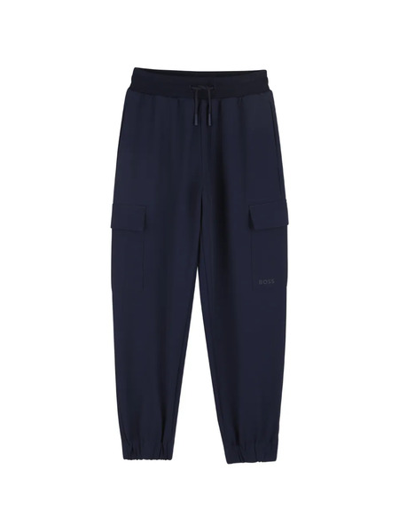  Boss Kidswear Cargo Drawstring Trousers - Blue 