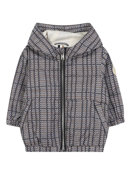  Boss Kidswear Check-patterned Hooded Jacket - Black 