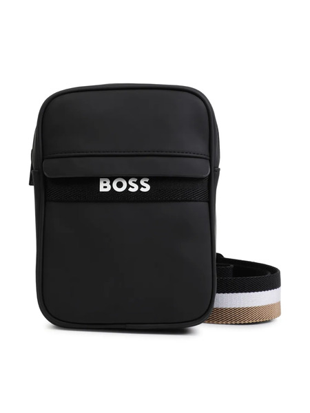  Boss Kidswear Coated-finish Messenger Bag - Black 