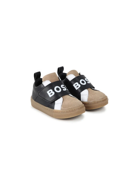  Boss Kidswear Colour-block High-top Sneakers - Black 