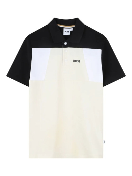  Boss Kidswear Colour-block Polo Shirt - Neutrals 