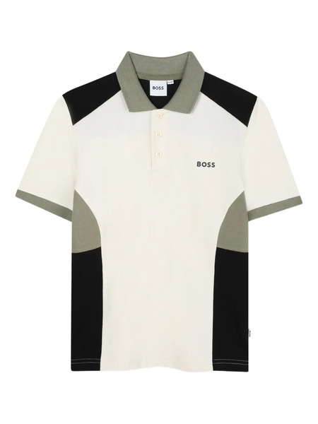 Boss Kidswear Colour-blocked Polo Shirt - Neutrals 