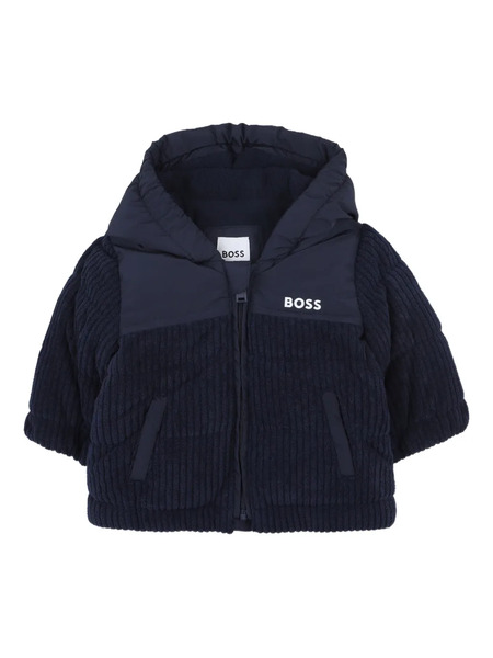  Boss Kidswear Cord-effect Padded Jacket - Blue 