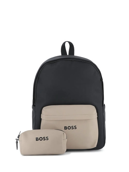  Boss Kidswear Detachable-pouch Backpack (set Of Two) - Black 