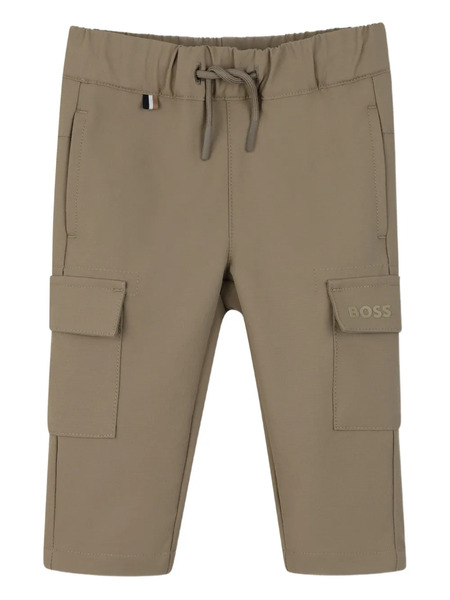  Boss Kidswear Drawstring Cargo Trousers - Neutrals 