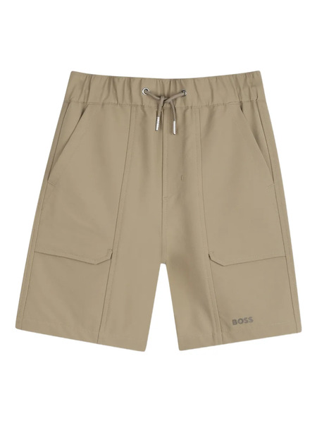  Boss Kidswear Drawstring Pocket Shorts - Neutrals 