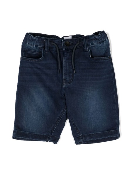  Boss Kidswear Drawstring-waist Straight-leg Shorts - Blue 