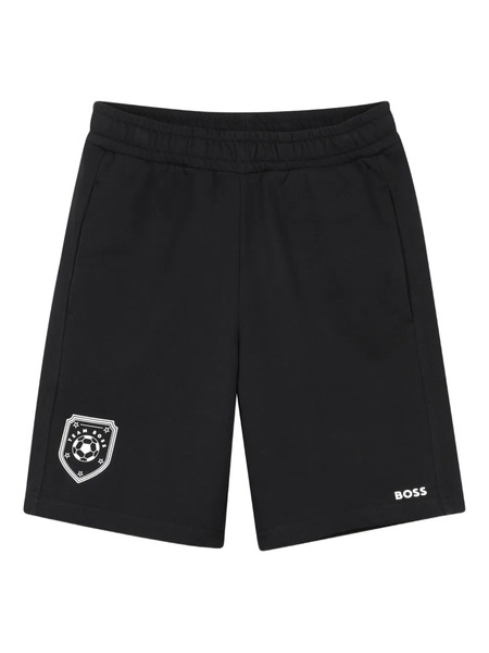  Boss Kidswear Graphic-print Shorts - Black 