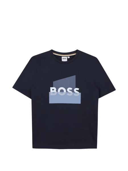  Boss Kidswear Graphic-print T-shirt - Blue 