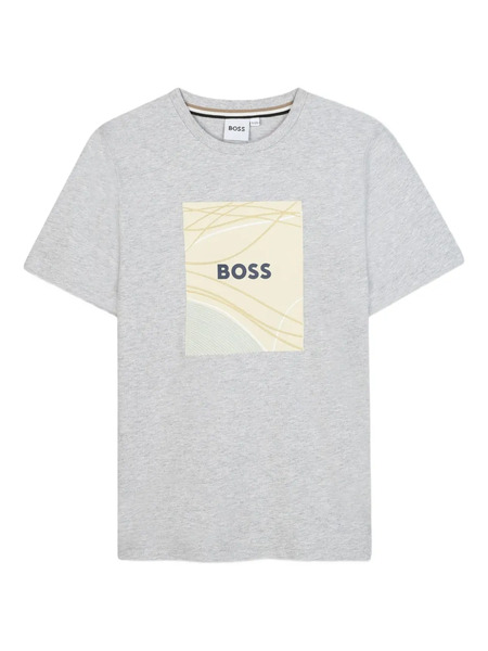  Boss Kidswear Graphic-print T-shirt - Grey 