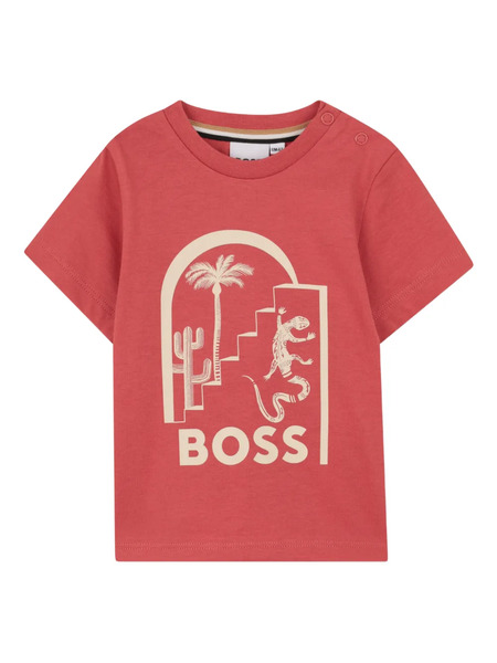  Boss Kidswear Graphic-print T-shirt - Red 