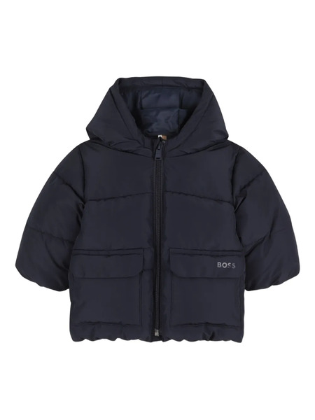  Boss Kidswear Hooded Puffer Jacket - Blue 