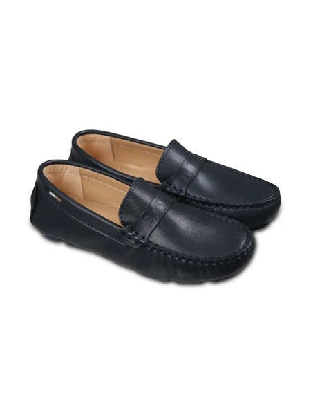  Boss Kidswear Leather Loafers - Blue 