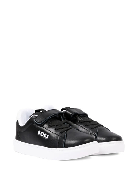  Boss Kidswear Leather Sneakers - Black 