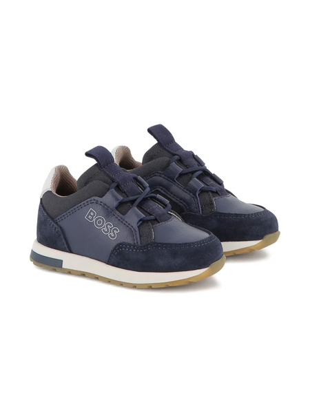  Boss Kidswear Leather Sneakers - Blue 