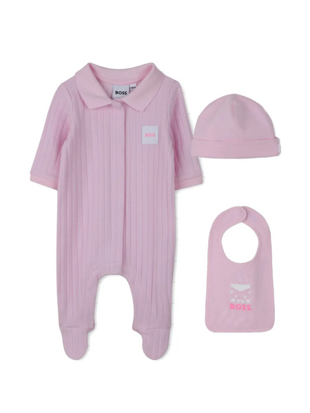  Boss Kidswear Logo Bib - Pink 