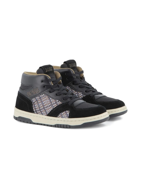  Boss Kidswear Logo-debossed Sneakers - Black 